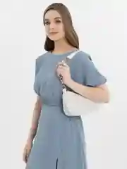 Белый сумка женская вельветовая, сумка багет