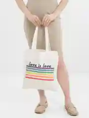 Слоновая кость шоппер-сумка "Love"