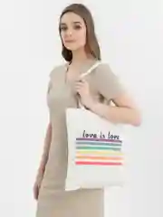 Слоновая кость шоппер-сумка "Love"