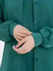 Зеленый костюм пижамный, комплект тройка женский: рубашка, брюки и топ