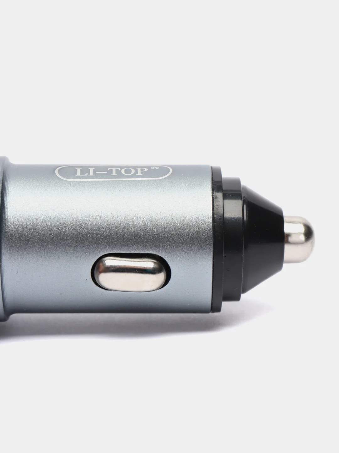 Серый автомобильная  зарядка в прикуриватель для телефона, с разъемами USB и Type C