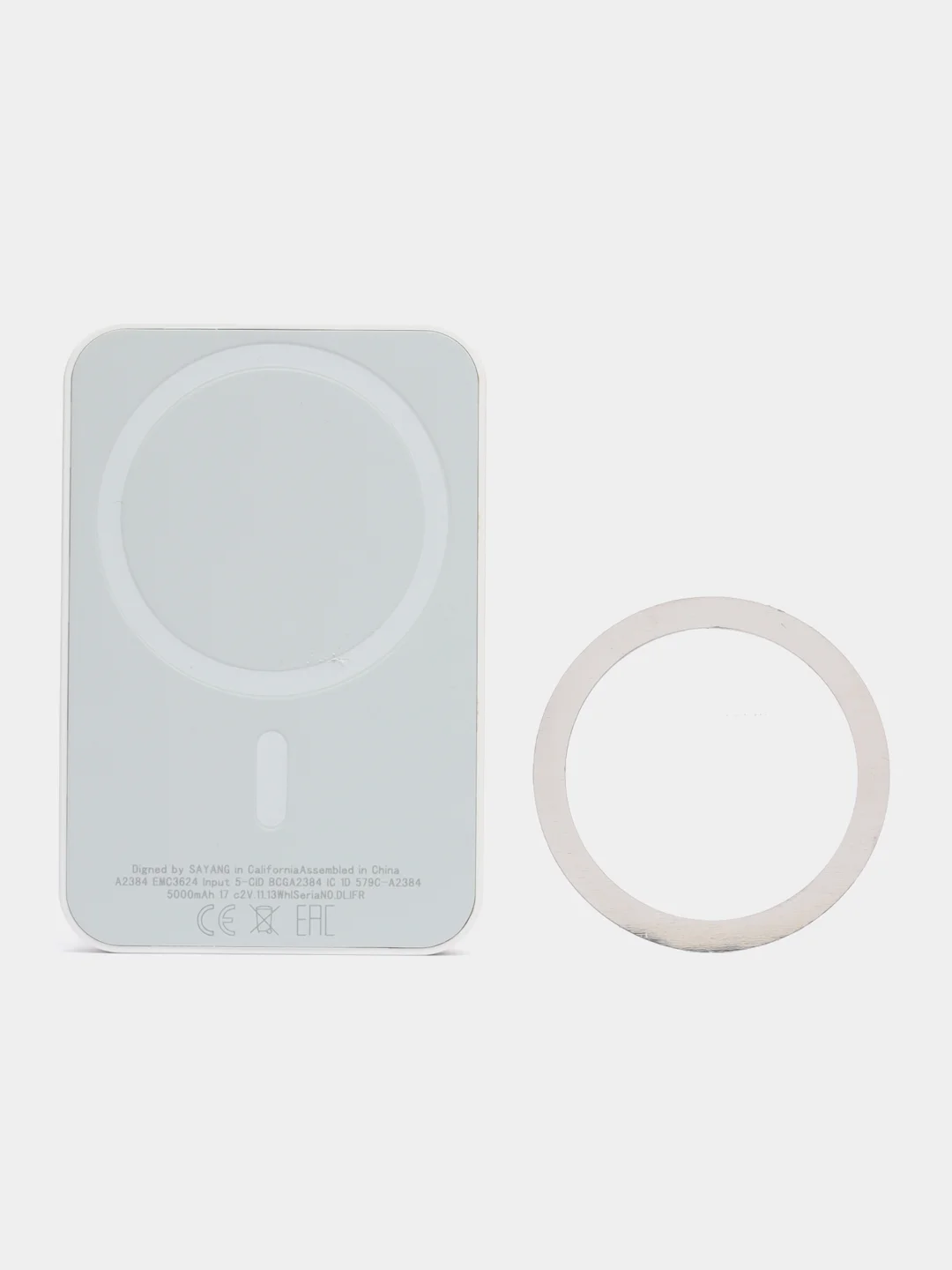 Белый повербанк, внешний аккумулятор, Power Bank Magsafe для iphone, беспроводная зарядка