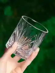 Кремовый стакан стеклянный КАРТОФАН для виски коктейлей воды сока граненый, подарочный набор, узоры