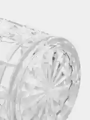Серебряный стакан стеклянный КАРТОФАН для виски коктейлей воды сока граненый, подарочный набор, узоры