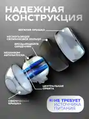 Голубой эспандер гироскопический кистевой светящийся, тренажер для рук, подарок на новый