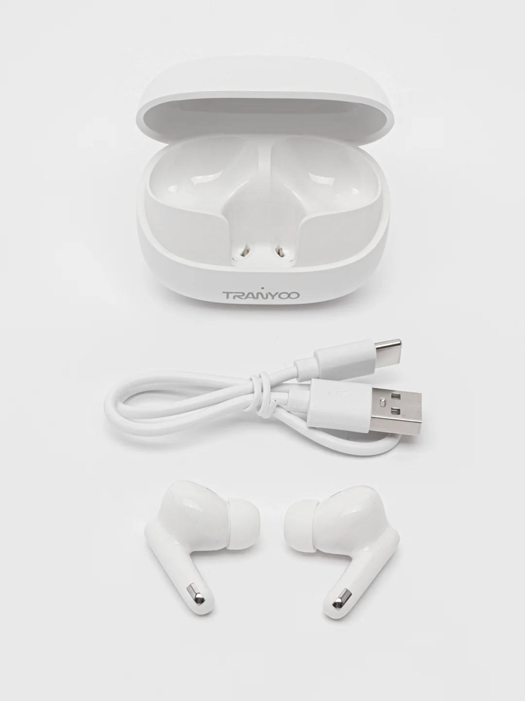 Белый беспроводные наушники Tranyoo TM26 / TM27 / TM2 Wireless Stereo Earphone TWS