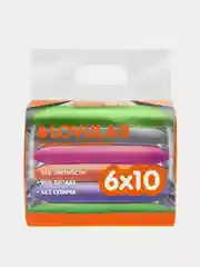 Влажные салфетки LOVULAR, 6 х 10 штук