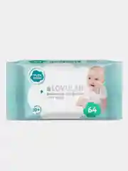 Влажные салфетки LOVULAR, 64 штуки