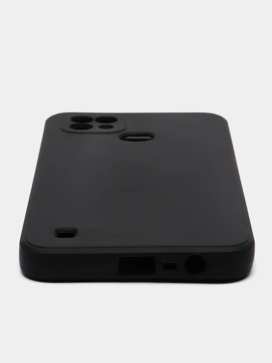 Черный чехол для Realme C21 (Реалми С21) черный, прозрачный, противоударный