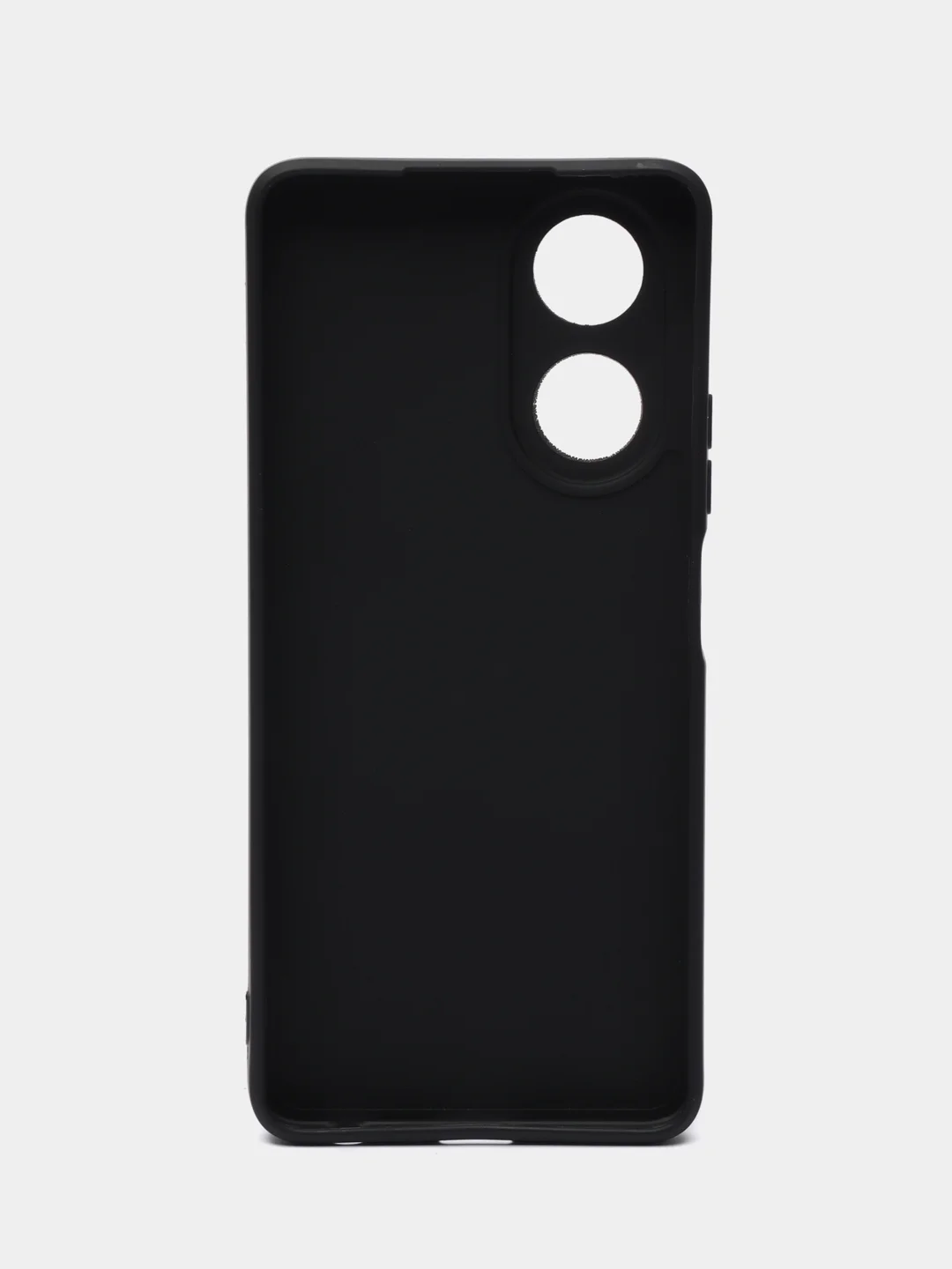 Черный чехол для OPPO A58 (Оппо А58), прозрачный и силиконовый, с защитой камеры