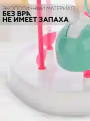 Тёмно-розовый складная сушилка КАРТОФАН для детских бутылочек, поильников, сосок и посуды деревце