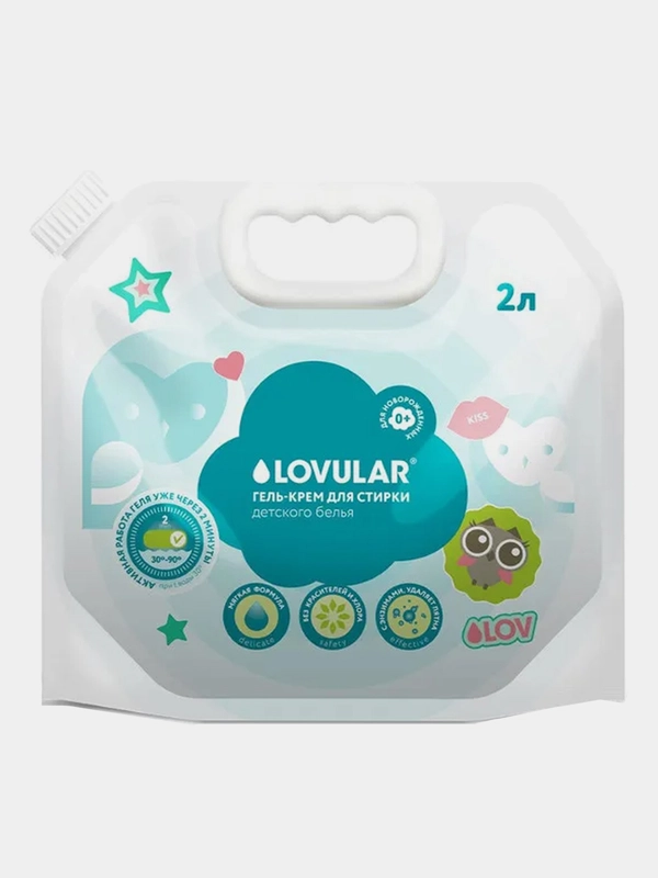 Гель-крем для стирки LOVULAR SWEET KISS, 2 л