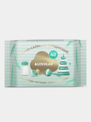 Влажные фито-салфетки LOVULAR для груди, сосок, пустышек, 40 штук