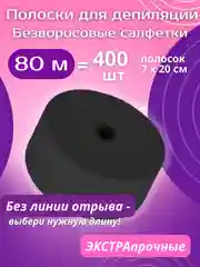 Безворсовые салфетки для маникюра и депиляции, в рулоне 80 м