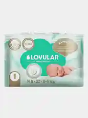 Подгузники LOVULAR Hot Wind Bamboo Powder NB, 0-4 кг, 32 штуки