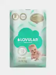 Подгузники LOVULAR Hot Wind Bamboo Powder M, 6-10 кг, 62 штуки