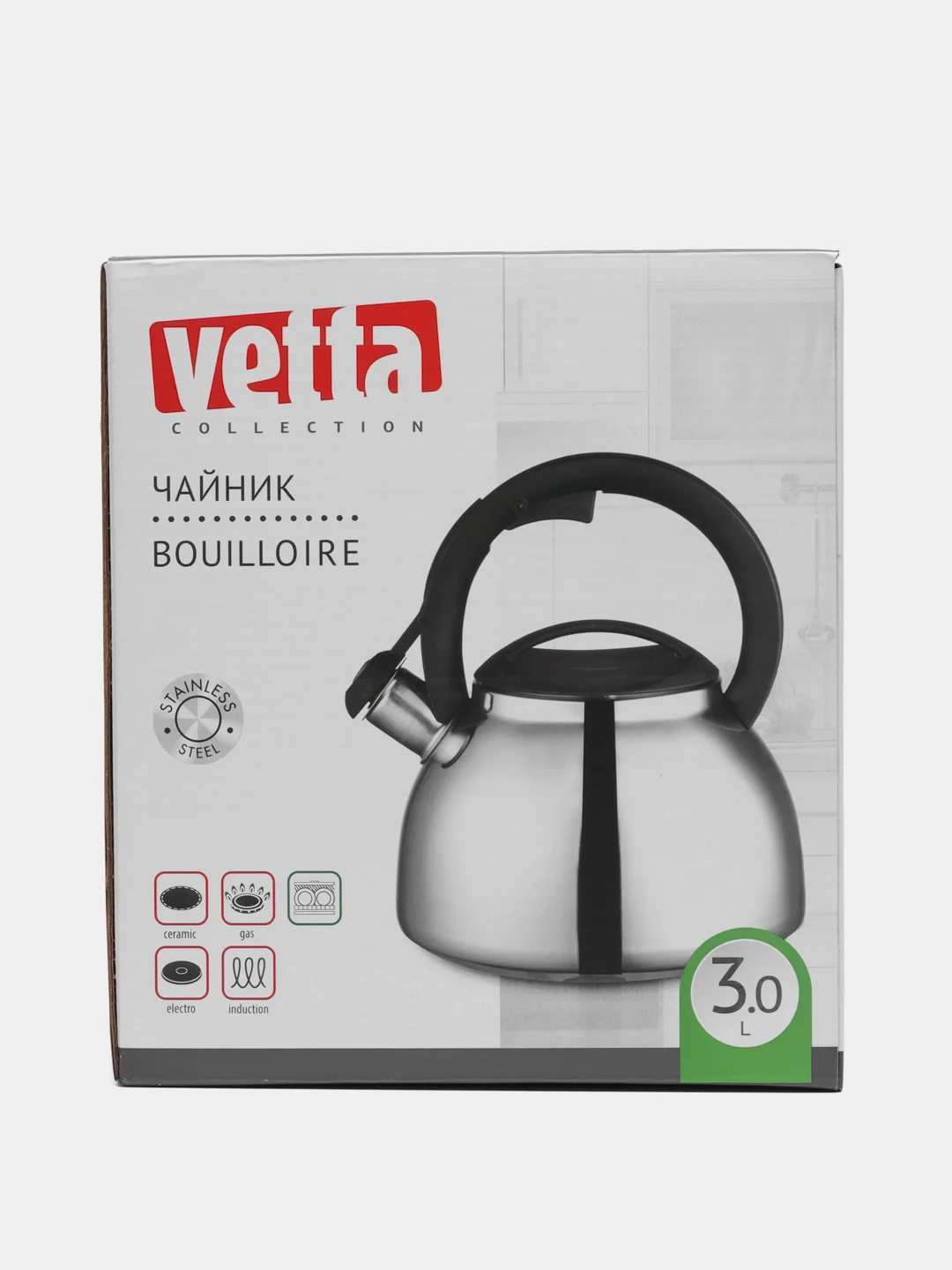 VETTA Чайник стальной 3,0 л "Реми", индукция