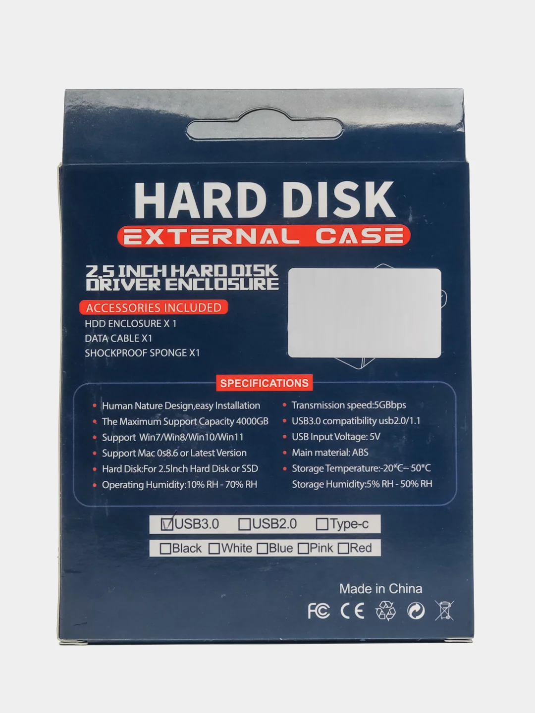 Кейс для жесткого диска 2,5 USB3.0