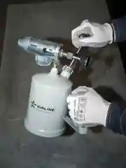 Лампа паяльная (горелка) бензия, 1,5L, серая AGT-06