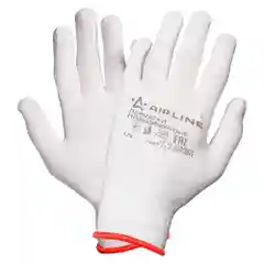 Перчатки полиэфирные (L), белые, с подвесом AWG-NS-12