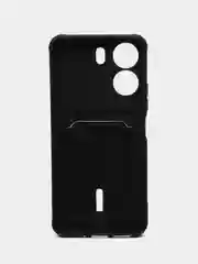 Черный чехол для Xiaomi Redmi 13C / Poco C65 (Сяоми Редми 13С / Поко С65), с карманом для карт