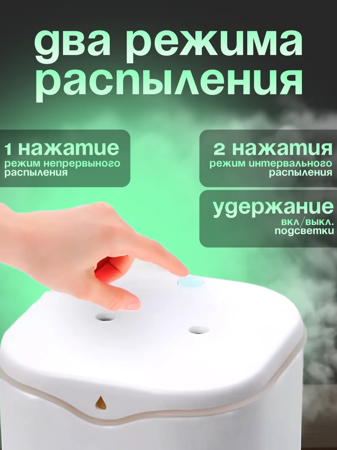 Белый увлажнитель воздуха для дома, 2 л