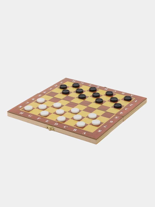LDGames Настольная игра, шашки, дерево, пластик, 29х29см