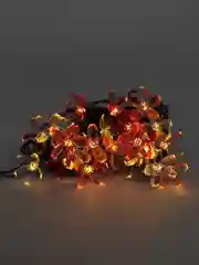 INBLOOM Гирлянда на солн. батарее, 25LED, 7м, шампань, 2 реж, сакура, 2V80mA, 1.2V600mAh