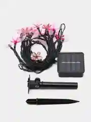INBLOOM Гирлянда на солн. батарее, 25LED, 7м, шампань, 2 реж, сакура, 2V80mA, 1.2V600mAh