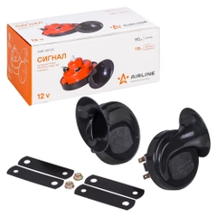 Сигнал звуковой рупорный 90мм 410/510Гц 118дБ 12В LOW/HIGH, кмпл. 2 шт. AHR-12R-02