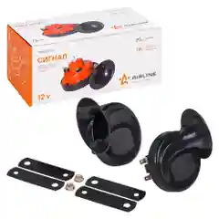 Сигнал звуковой рупорный 90мм 410/510Гц 118дБ 12В LOW/HIGH, кмпл. 2 шт. AHR-12R-02