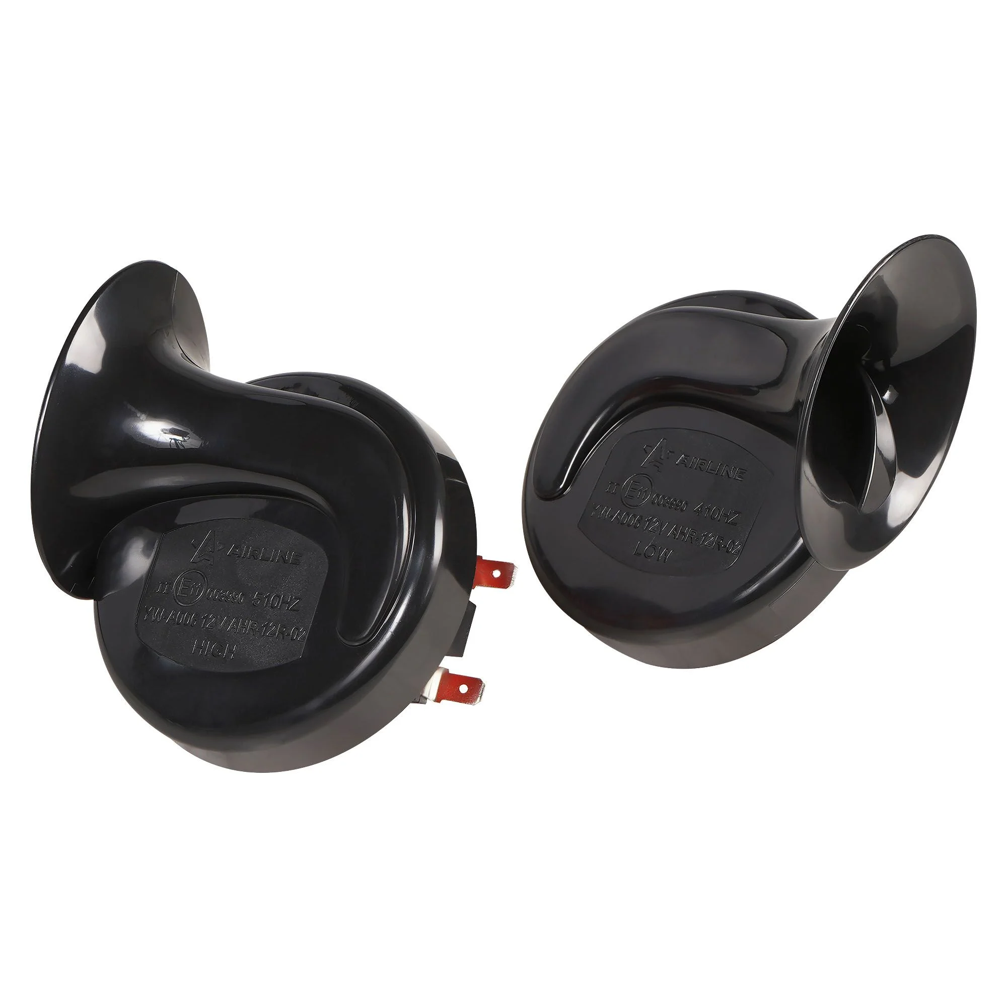 Сигнал звуковой рупорный 90мм 410/510Гц 118дБ 12В LOW/HIGH, кмпл. 2 шт. AHR-12R-02