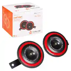 Сигнал звуковой дисковый 100мм 335/400Гц 110дБ 12В LOW/HIGH, кмпл. 2 шт. AHR-12D-01