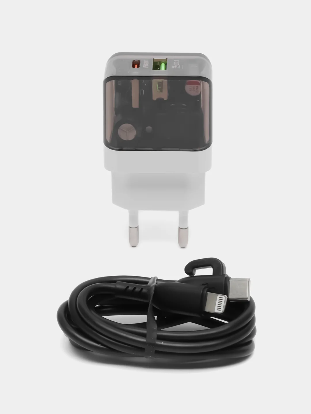 Сетевое зарядное устройство для iPhone Type-c BA80A PD 20W + QC3.0 (прозрачный)