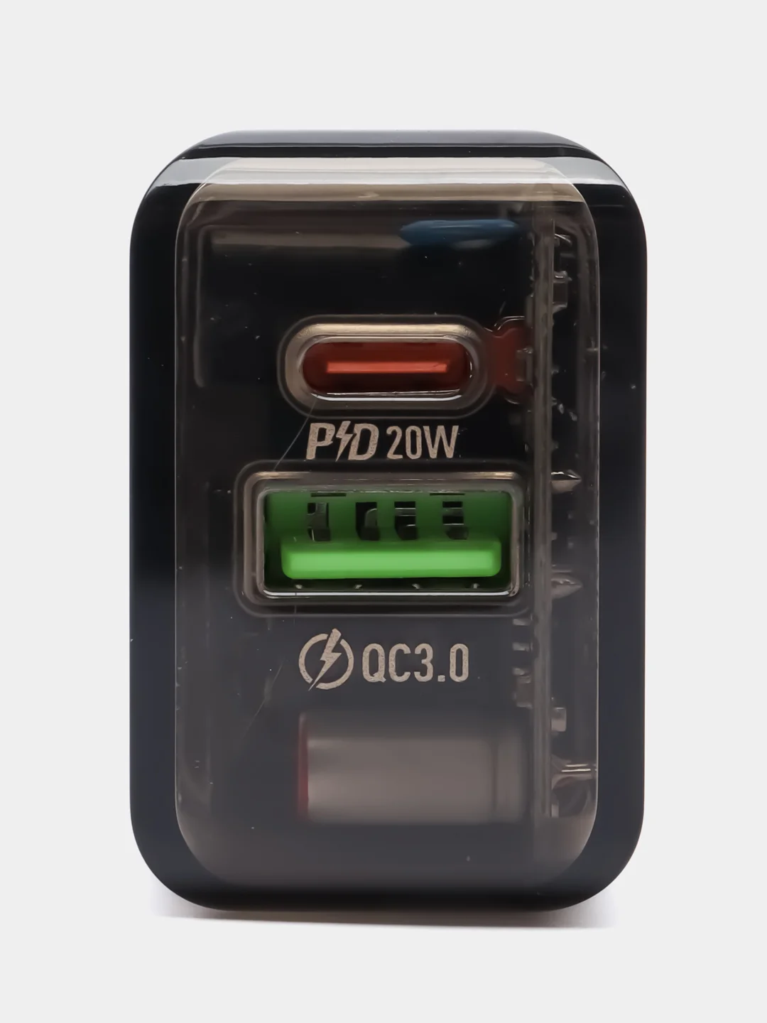 Сетевое зарядное устройство для iPhone Type-c BA80A PD 20W + QC3.0 (прозрачный)