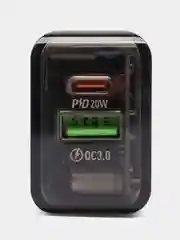 Сетевое зарядное устройство для iPhone Type-c BA80A PD 20W + QC3.0 (прозрачный)
