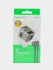 Сетевое зарядное устройство для iPhone Type-c BA80A PD 20W + QC3.0 (прозрачный)