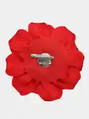 Красный брошь цветок из ткани