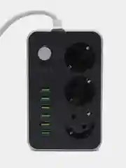 Сетевой фильтр - удлинитель idealim 3 розетки, 6 USB, кабель 2 метра