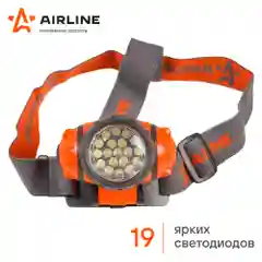 Фонарь налобный на батарейках LEDx19 AFL-19H-08