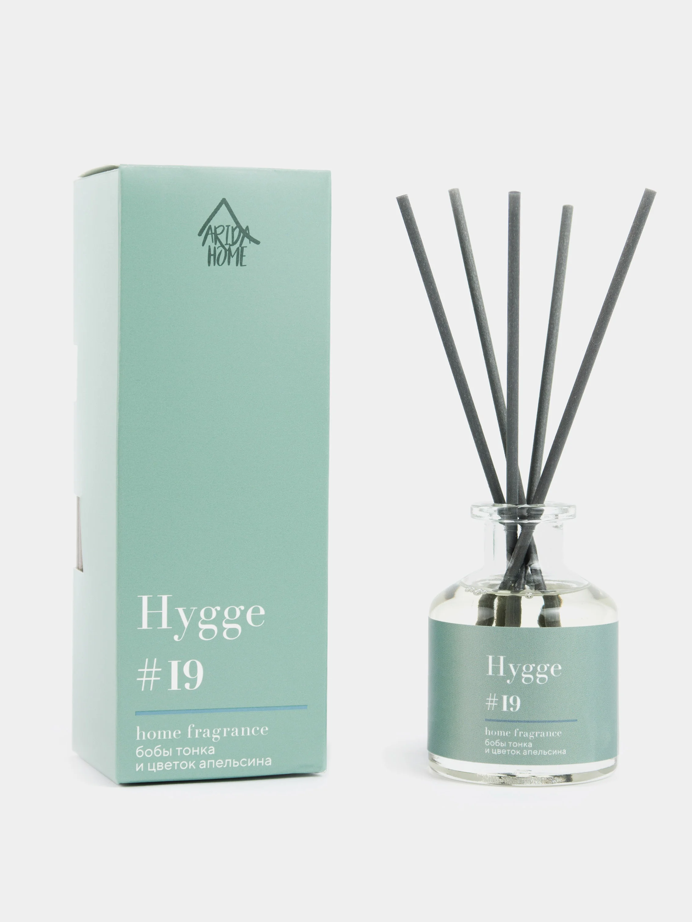 Бирюзовый ароматический аромадиффузор Hygge с палочками, 50 мл, диффузор для дома