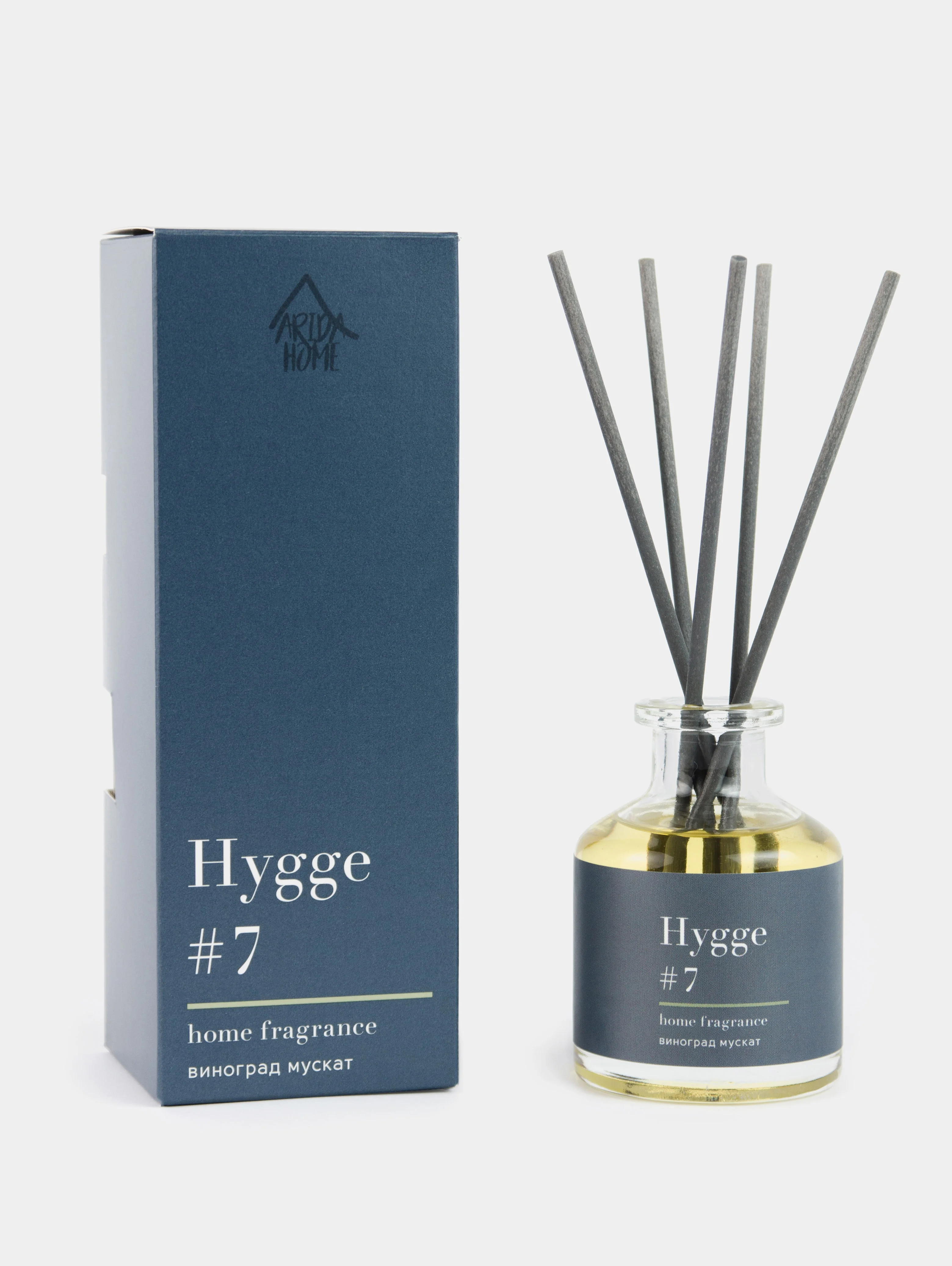 Синий меланж ароматический аромадиффузор Hygge с палочками, 50 мл, диффузор для дома