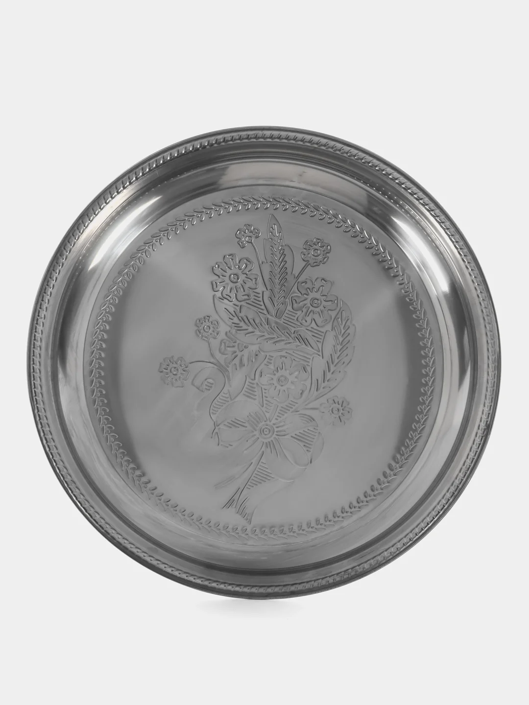 Поднос нержавеющая сталь, 43 см, круглый, Y4-4953