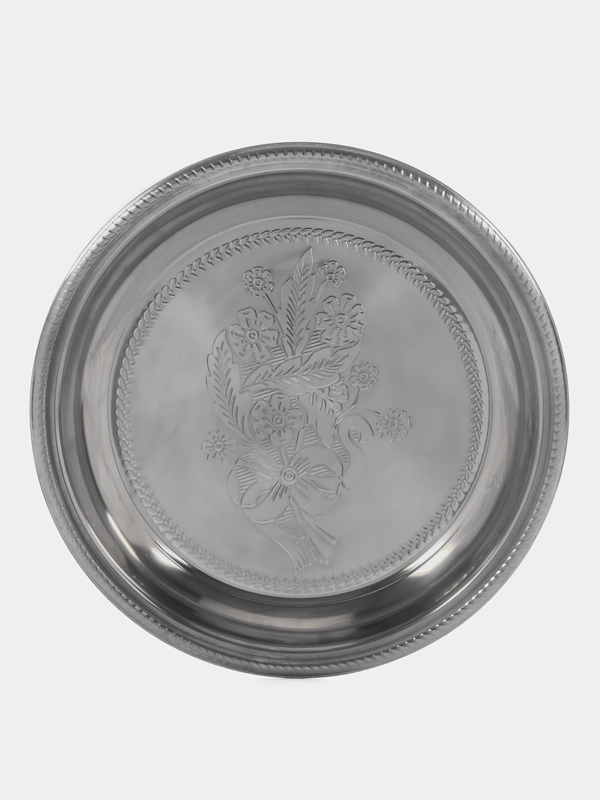 Поднос нержавеющая сталь, 43 см, круглый, Y4-4953