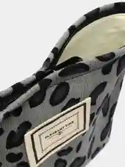 Хром косметичка женская мягкая, плюшевая, с цветочками, тканевая, дорожная, органайзер для косметики