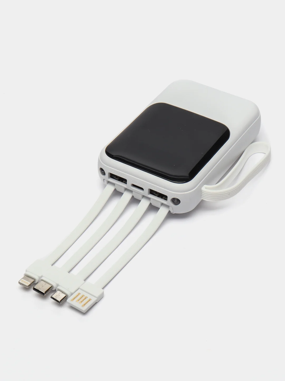 Белый mini Power Bank с высокой ёмкостью, 20000mAh, портативное питание, с быстрой зарядкой