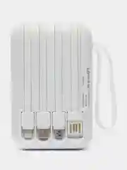 Белый mini Power Bank с высокой ёмкостью, 20000mAh, портативное питание, с быстрой зарядкой
