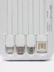 Белый mini Power Bank с высокой ёмкостью, 20000mAh, портативное питание, с быстрой зарядкой
