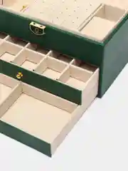 Зеленый шкатулка для украшений большая