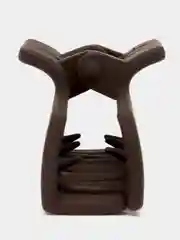 Коричневый краб-заколка для волос каучуковый, 4,5х2,5 см